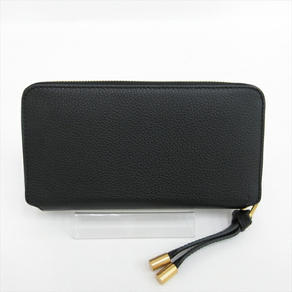 Chloe Wallet Round Zip Black Long Marcie